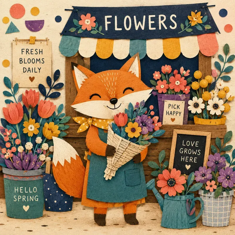 Whimsical Cozy Collage Illustration Packs
