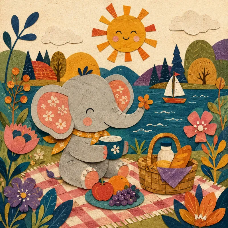 Whimsical Cozy Collage Illustration Packs