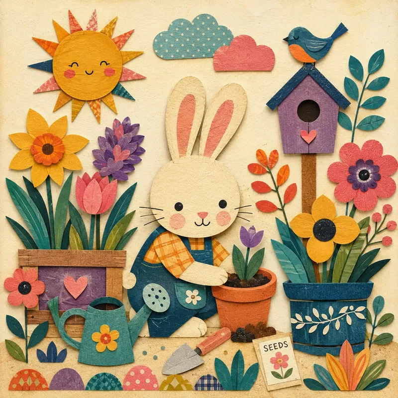 Whimsical Cozy Collage Illustration Packs