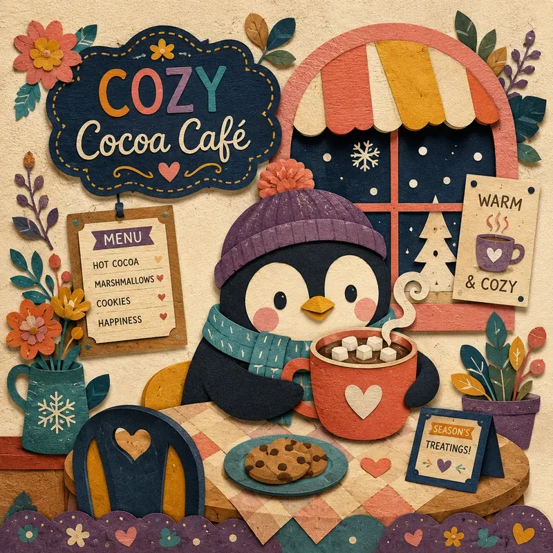 Whimsical Cozy Collage Illustration Packs