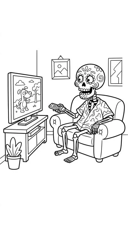 Funny Day Of The Dead Coloring Pages