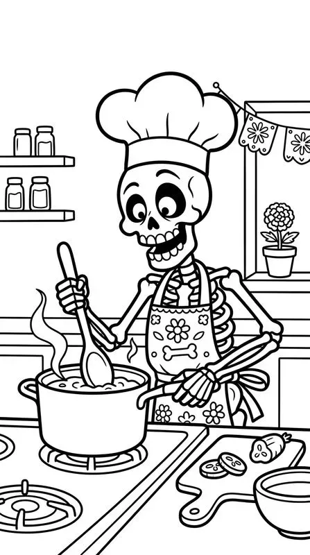 Funny Day Of The Dead Coloring Pages
