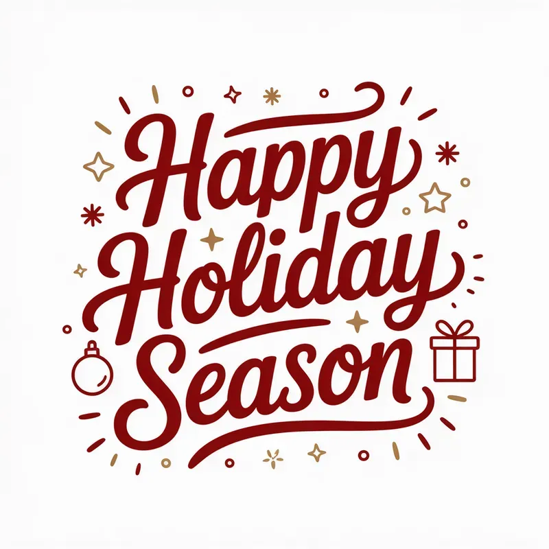 A Hand Lettered Christmas Greetings