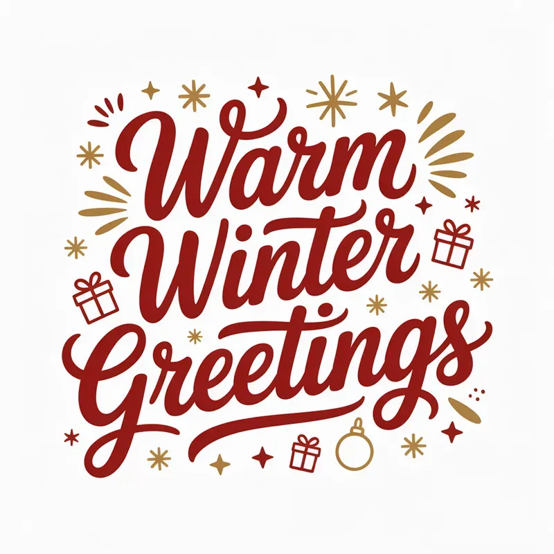 A Hand Lettered Christmas Greetings