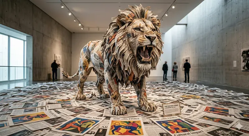 Contemporary Recycled Newspaper Sculptures