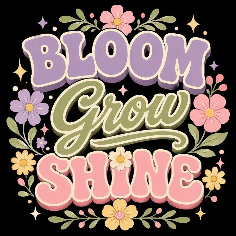Three Word Retro Typography Tshirts