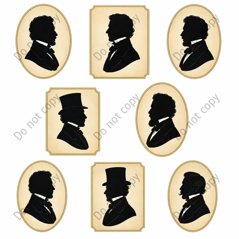 Victorian Silhouette Cameo Sheets