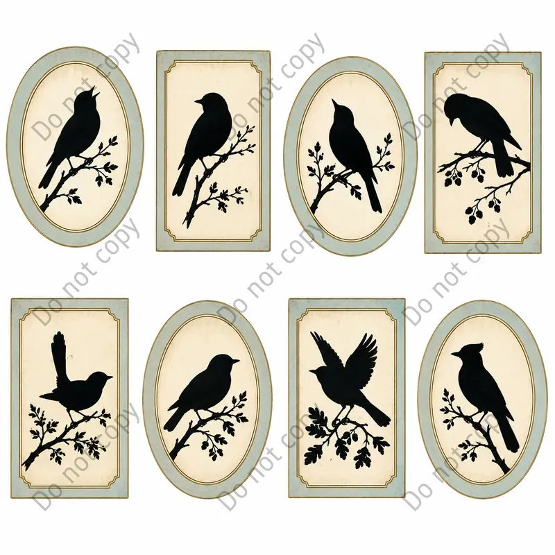Victorian Silhouette Cameo Sheets