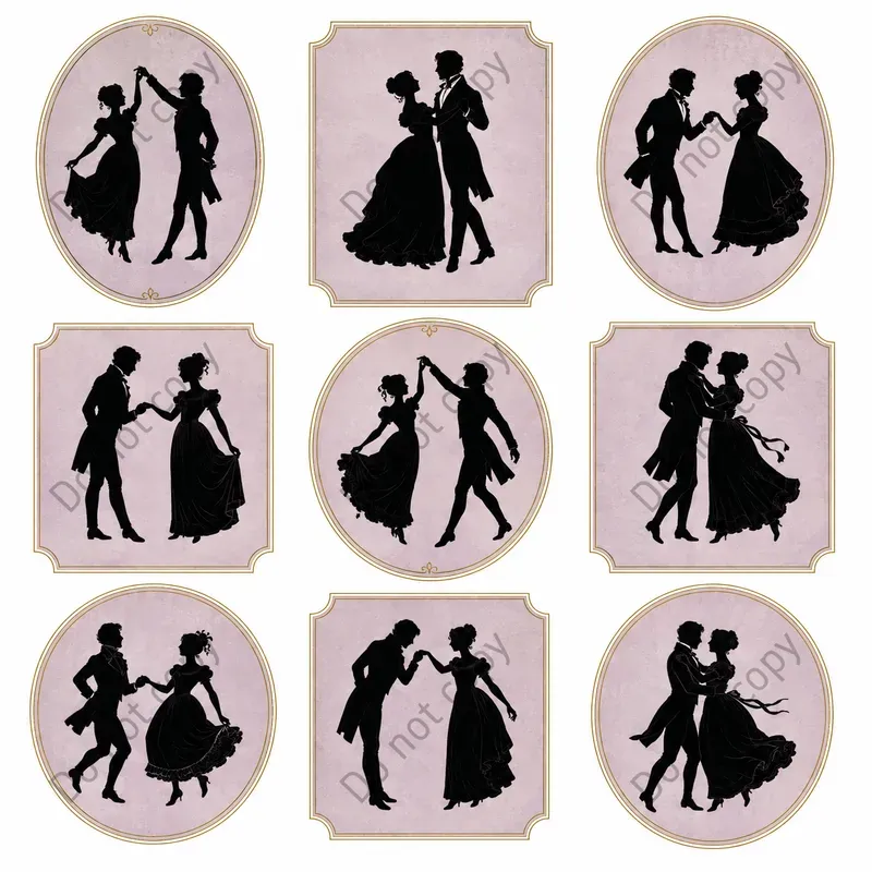 Victorian Silhouette Cameo Sheets