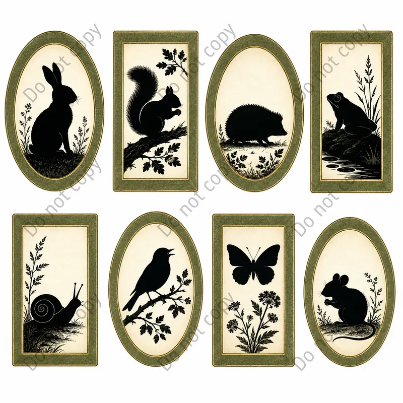 Victorian Silhouette Cameo Sheets
