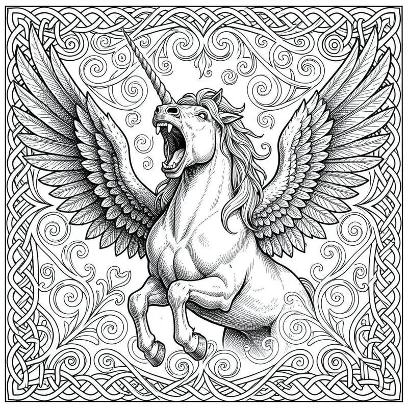 Mythical Creatures Advanced Line Art
