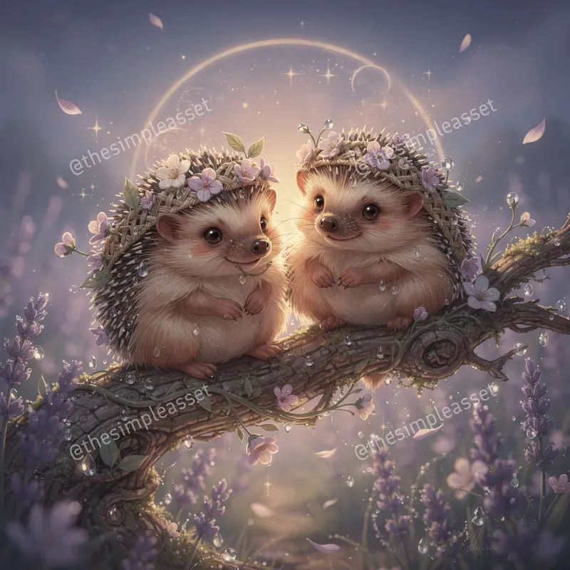 Ethereal Garden Animal Illustrations