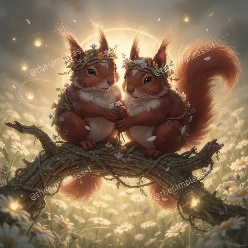 Ethereal Garden Animal Illustrations