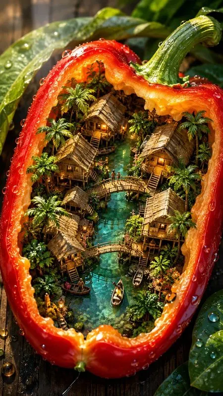 Miniature Vegetable Villages