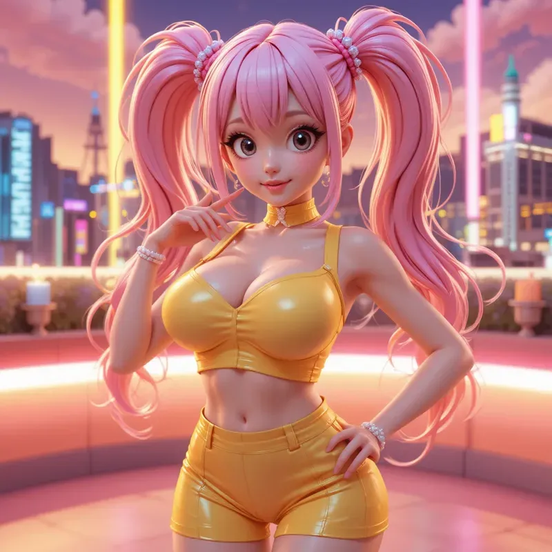 Curvy Beauties Glossy Anime Realism