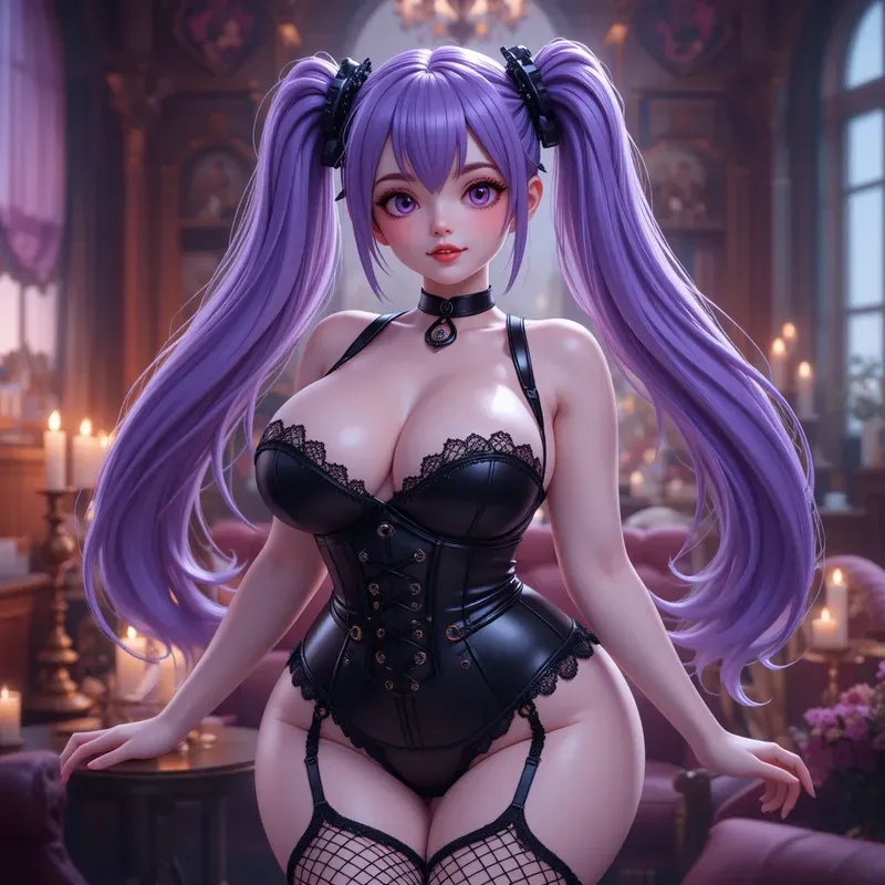 Curvy Beauties Glossy Anime Realism