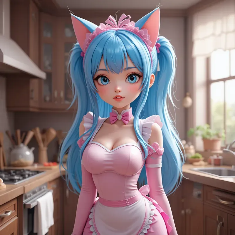 Curvy Beauties Glossy Anime Realism