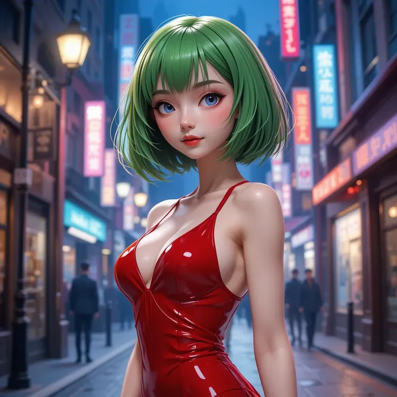 Curvy Beauties Glossy Anime Realism