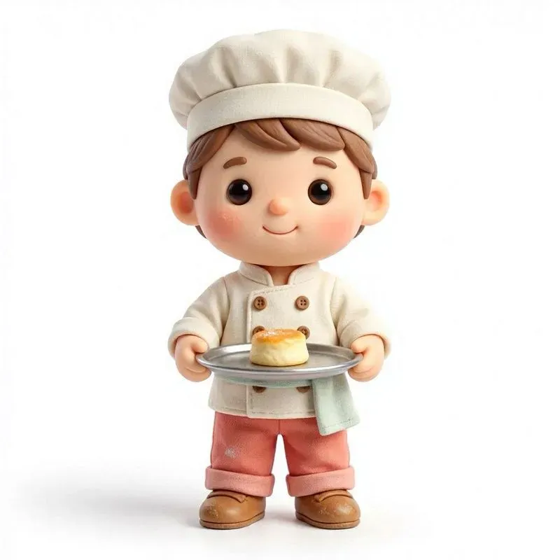 3D Cute Chibi Character Illustrations