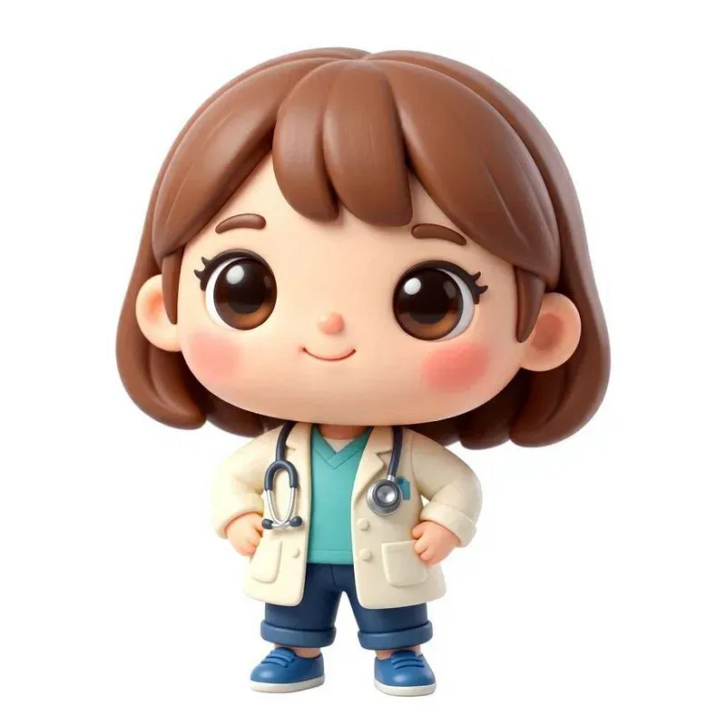 3D Cute Chibi Character Illustrations