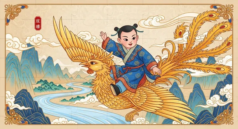 Elegant Folk Art Scenes