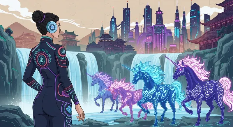 Elegant Folk Art Scenes