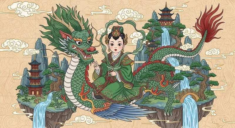 Elegant Folk Art Scenes