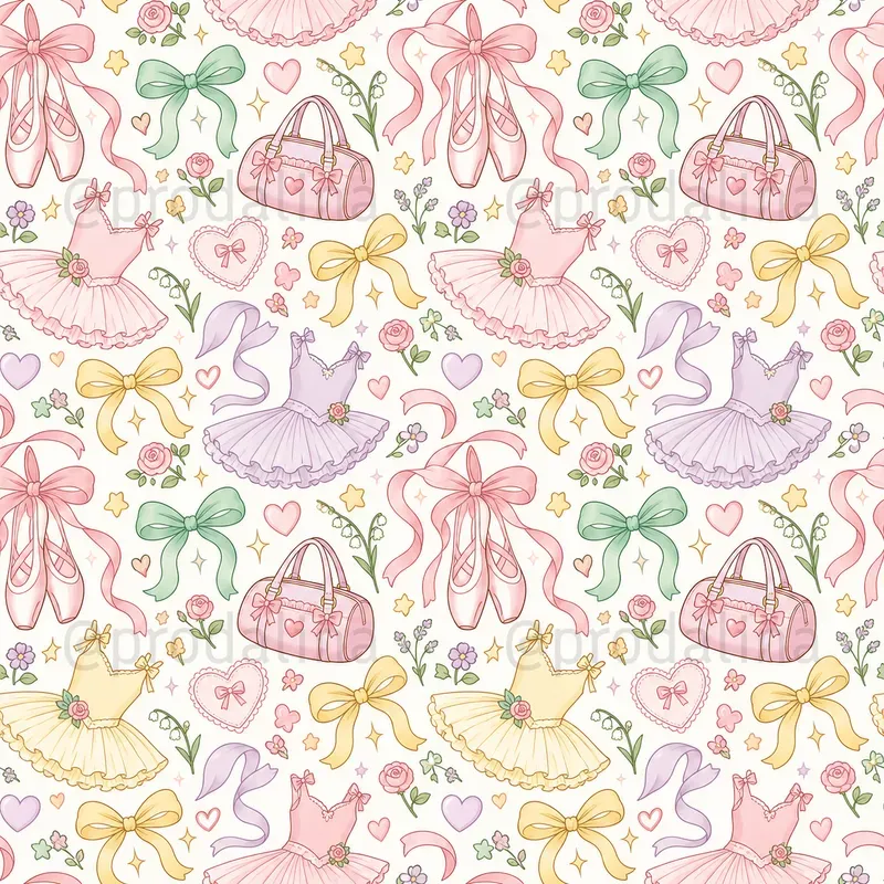 Cute Teenage Girl Seamless Patterns