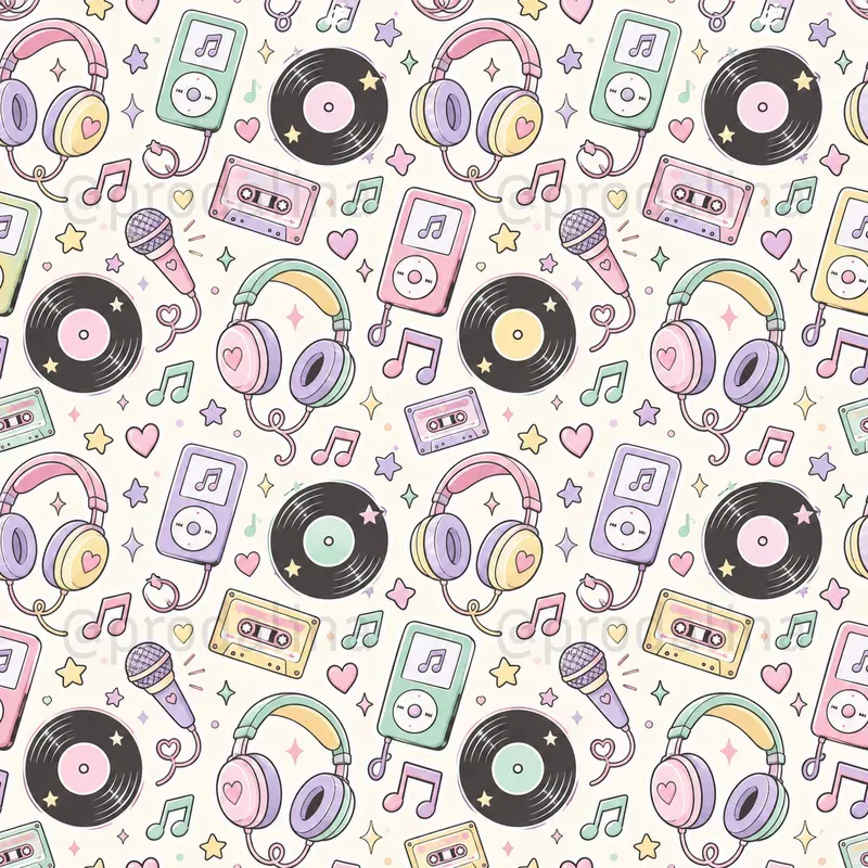 Cute Teenage Girl Seamless Patterns