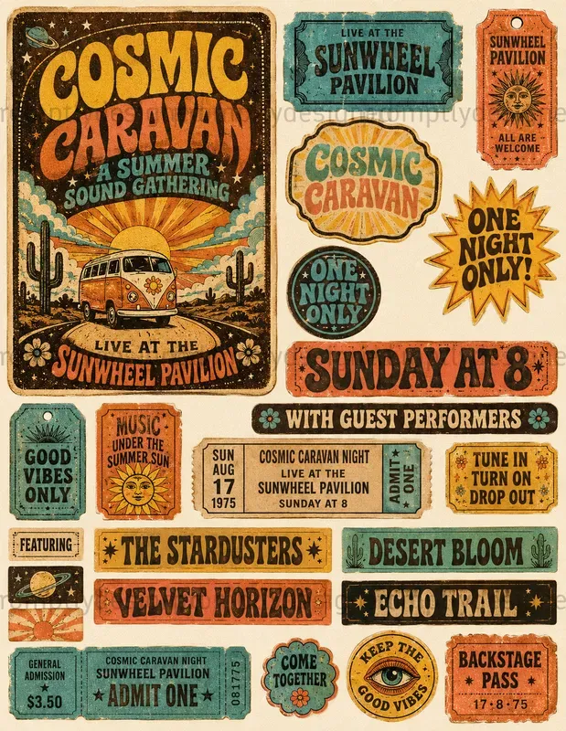 Vintage Rock Poster Ephemera