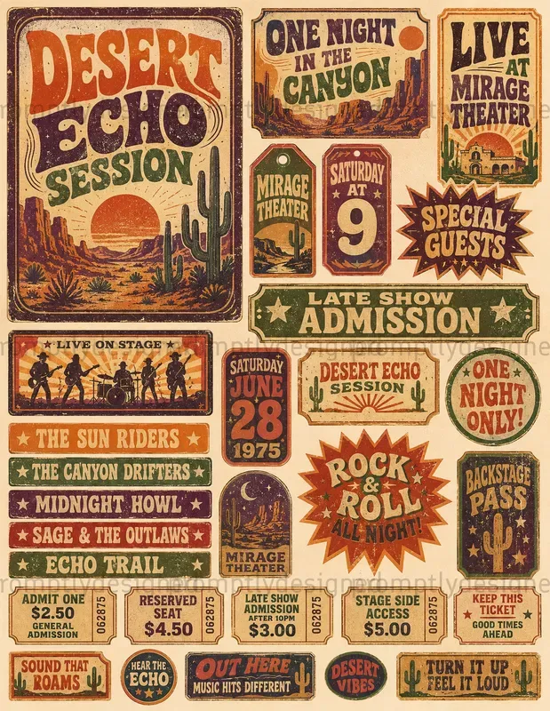Vintage Rock Poster Ephemera
