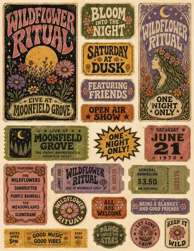 Vintage Rock Poster Ephemera