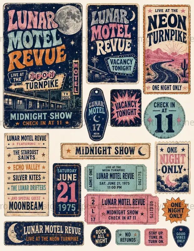 Vintage Rock Poster Ephemera