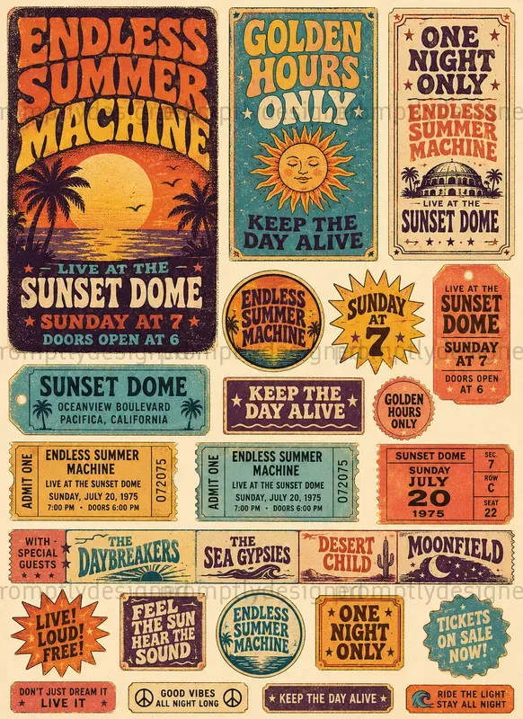 Vintage Rock Poster Ephemera