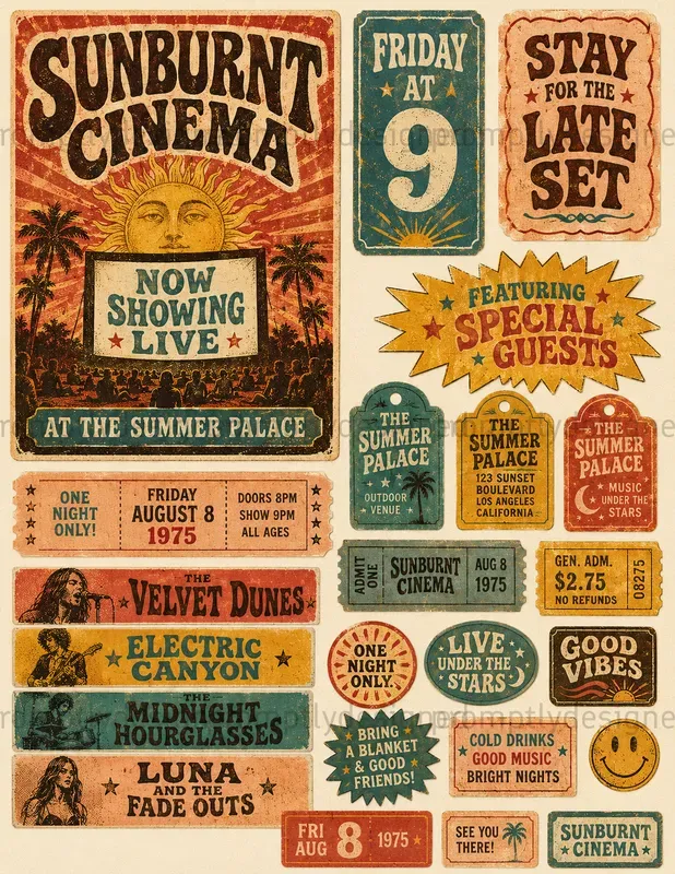 Vintage Rock Poster Ephemera