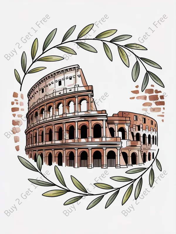 Watercolor Line Art Travel Tshirt Designs