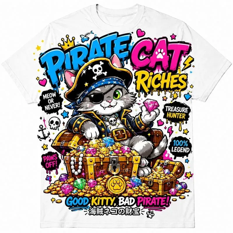 Neon Cartoon Streetwear Tee Packs