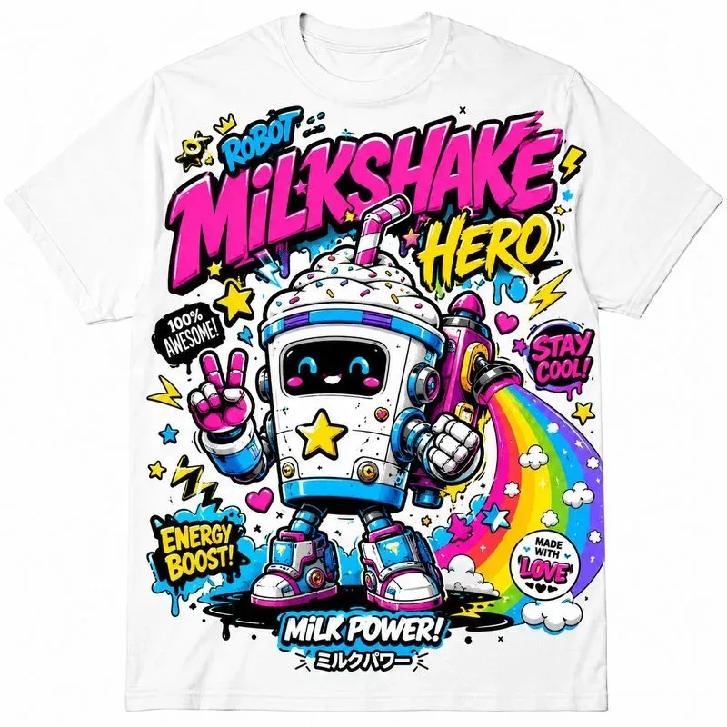 Neon Cartoon Streetwear Tee Packs