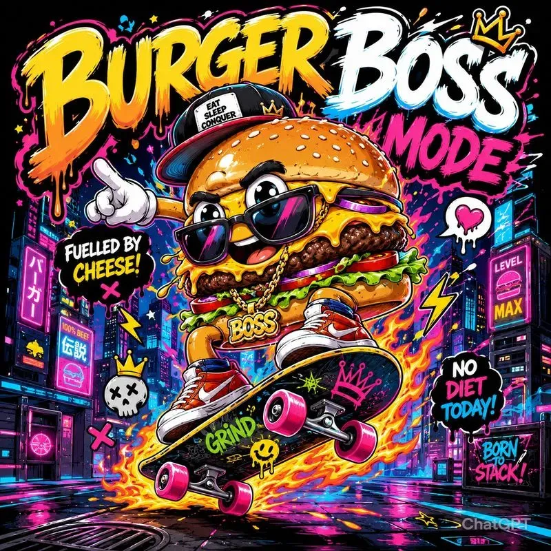 Neon Cartoon Streetwear Tee Packs