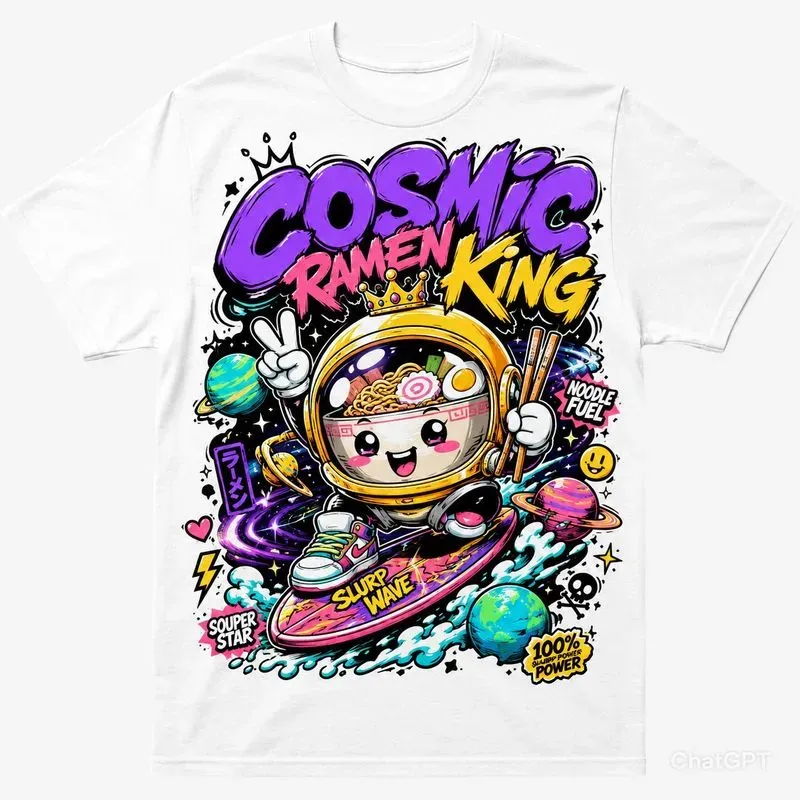 Neon Cartoon Streetwear Tee Packs