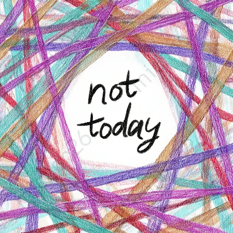 Childlike Crayon Drawings With Text