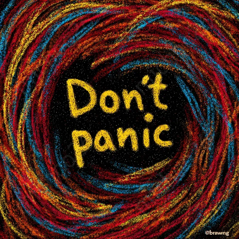 Childlike Crayon Drawings With Text