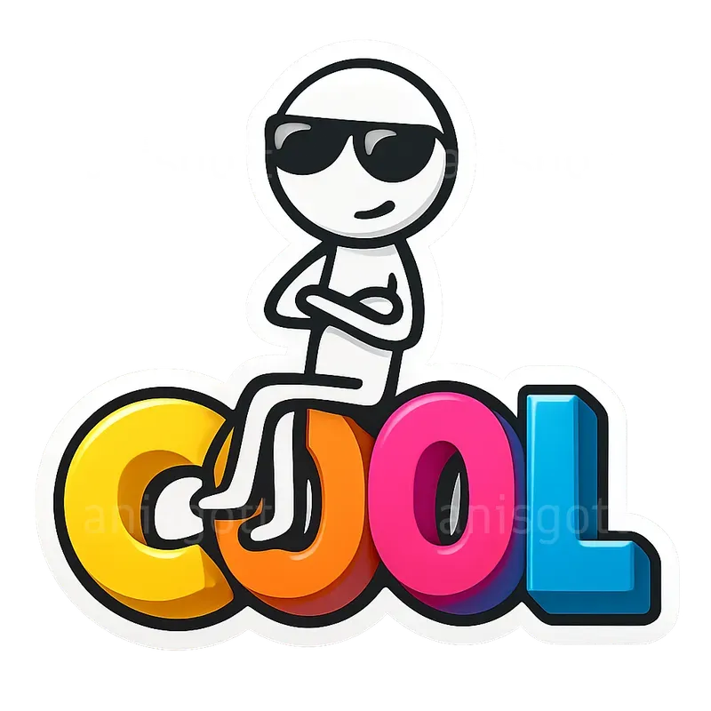 Stick Man Emoji 3D Text Stickers