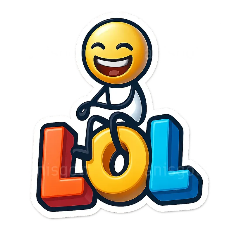 Stick Man Emoji 3D Text Stickers