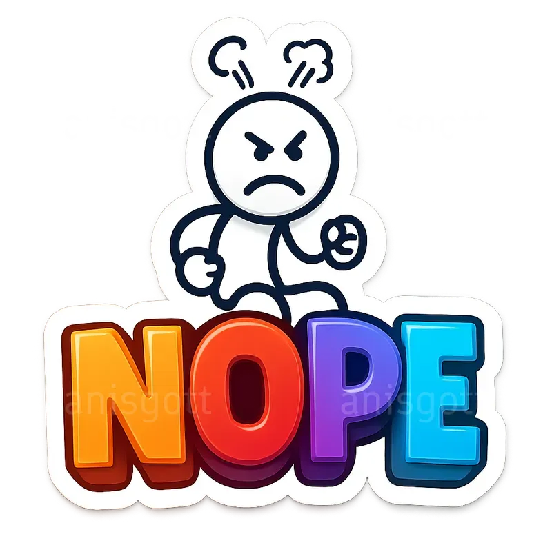 Stick Man Emoji 3D Text Stickers