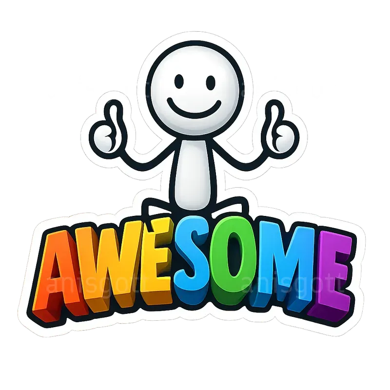 Stick Man Emoji 3D Text Stickers