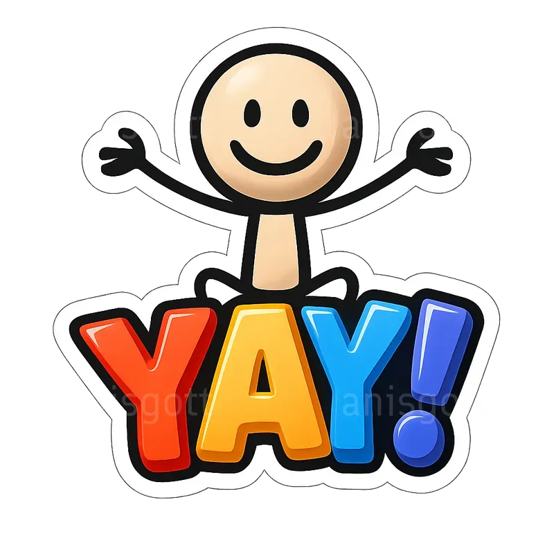 Stick Man Emoji 3D Text Stickers