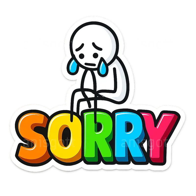 Stick Man Emoji 3D Text Stickers