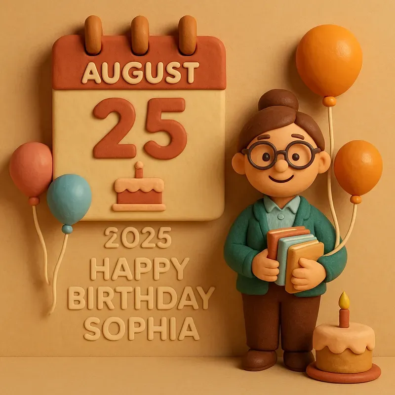 Charming 3d Clay Birthday Scenes
