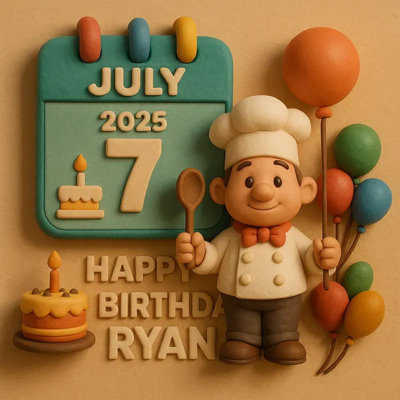 Charming 3d Clay Birthday Scenes